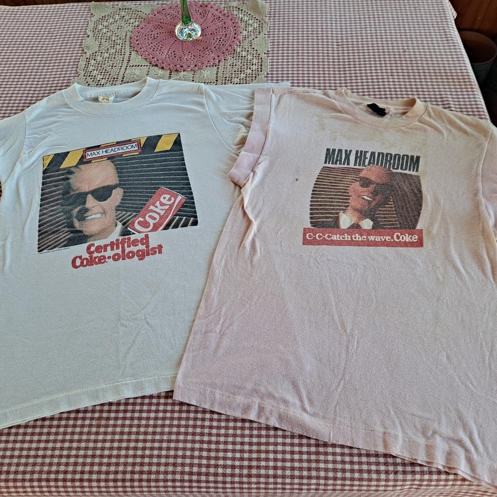 Vintage Max Headroom Certified Coke•ologist Shirts